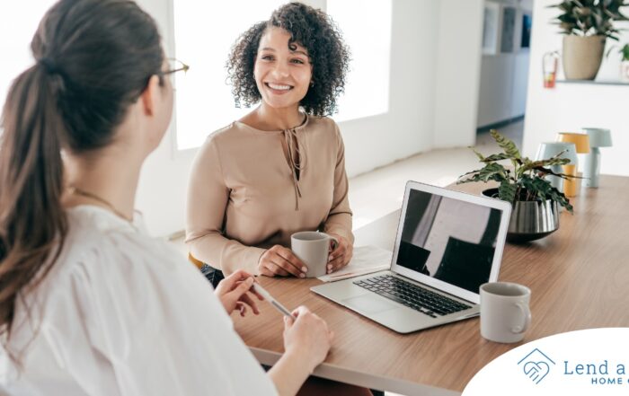 A woman interviews for a job position representing one of the steps during which a caregiver should be evaluating if an agency is a good fit.